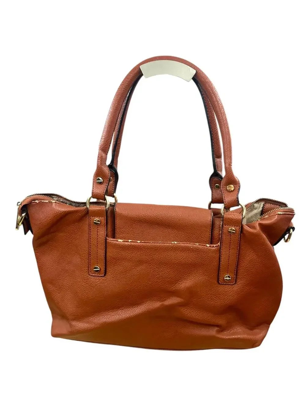 Michael Kors Hamilton Cognac Leather Shoulder Bag - Picture 3 of 8